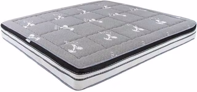 Angel Cerda Hybrid Mattress with Temperature Regulation and Grey Knit Fabric, W/D/H: 180 x 200 x 24 cm – 1