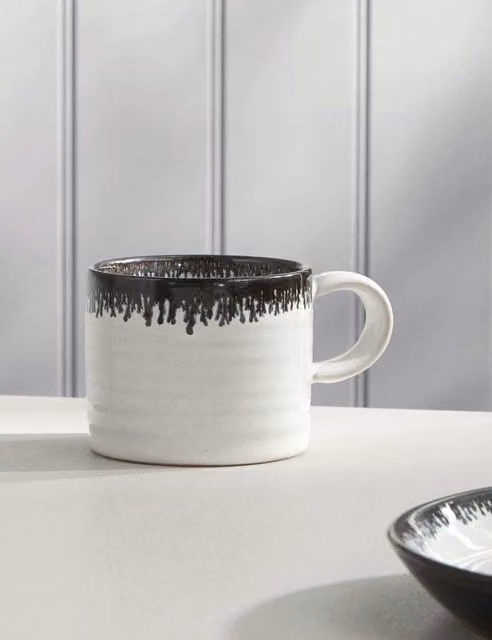 M&S X Tom Kerridge White Reactive Glaze Ceramic Stoneware Mug