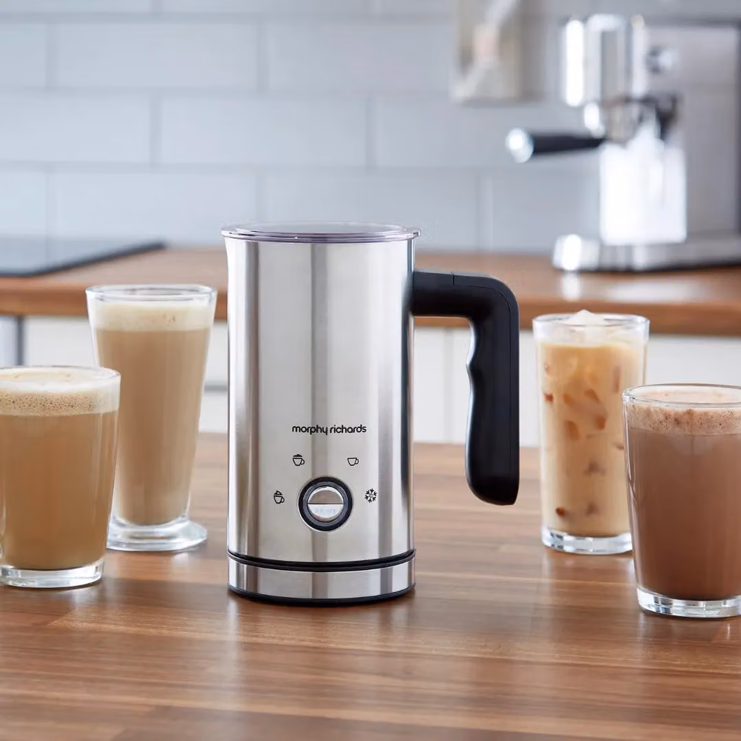 Morphy Richards Brew & Blend Electric Milk Frother in Silver with Stainless Steel and Auto Shut-off – 3