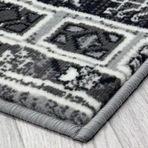 runrug Mayan Grey Ethnic Hallway Runner Rug, W: 60 cm, L: 180 cm – 5