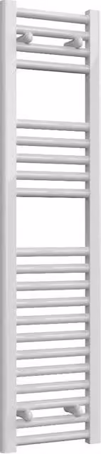 Bathroom Kingdom Diva White Straight Heated Towel Rail W: 30 cm, H: 120 cm