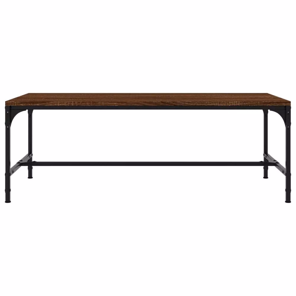 Berkfield Home Brown Oak Coffee Table, W/D/H: 100 x 50 x 35 cm – 3
