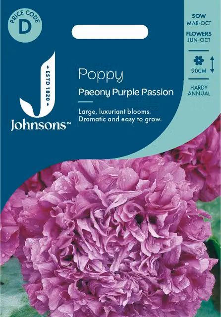 Johnsons Seeds Purple Passion Flower Ornamental Garden Seeds