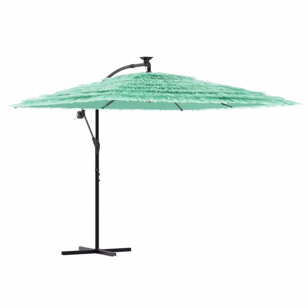 Berkfield Home Green Garden Parasol with Steel Pole, W/D/H: 269 x 269 x 235 cm – 2
