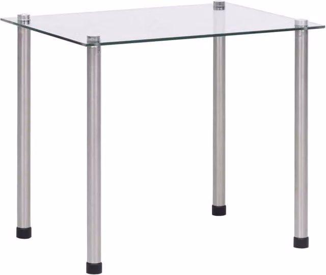 Berkfield Home Nesting Tables, 3 Piece Set in Transparent Tempered Glass and Metal
