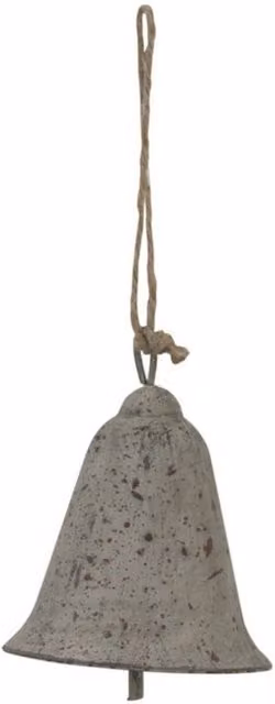 Hill Interiors Metal Bell Christmas Hanging Decoration in Grey