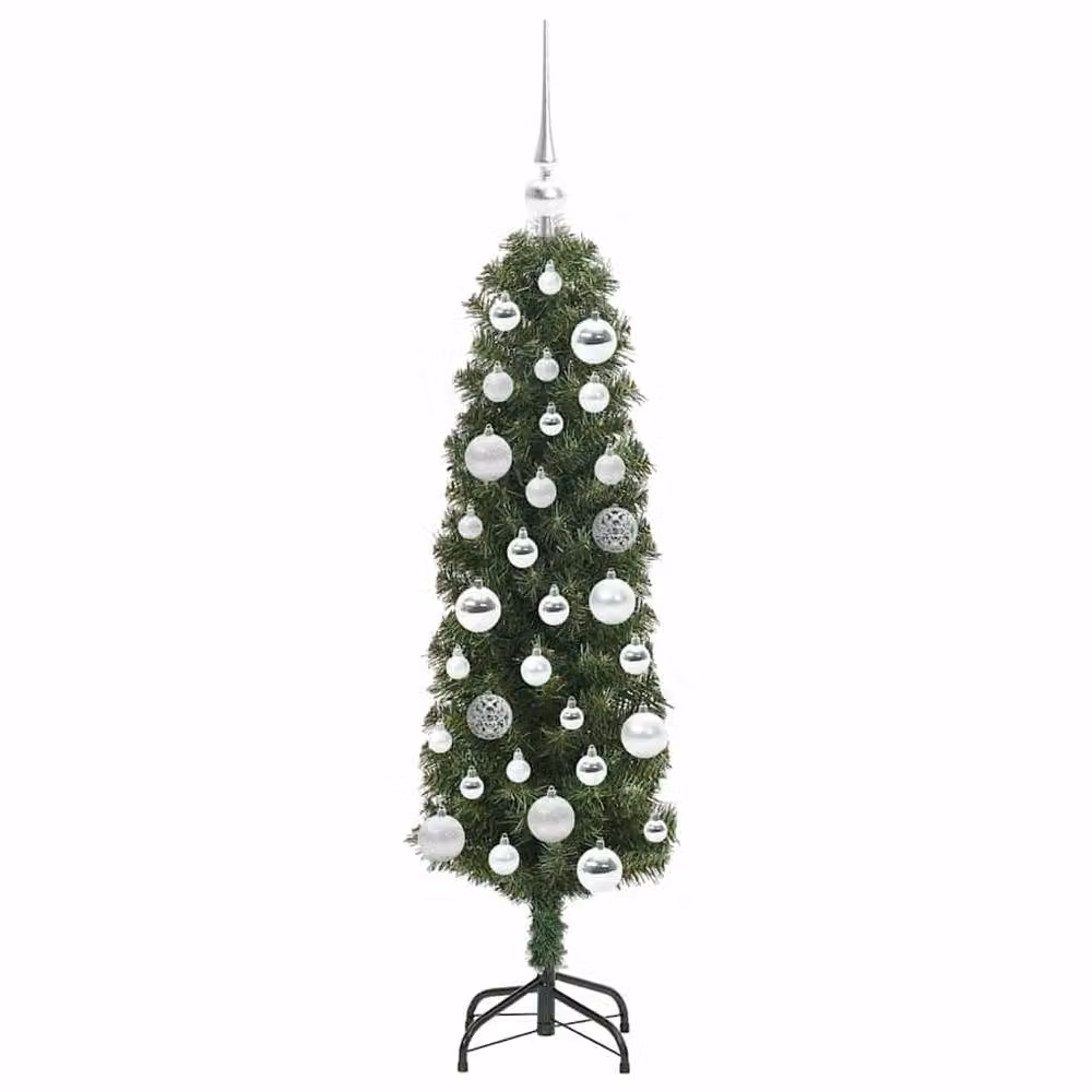 Berkfield Home Artificial Christmas Tree with 150 LEDs and Stand, Green, H 120 cm x W 38 cm x D 38 cm – 4