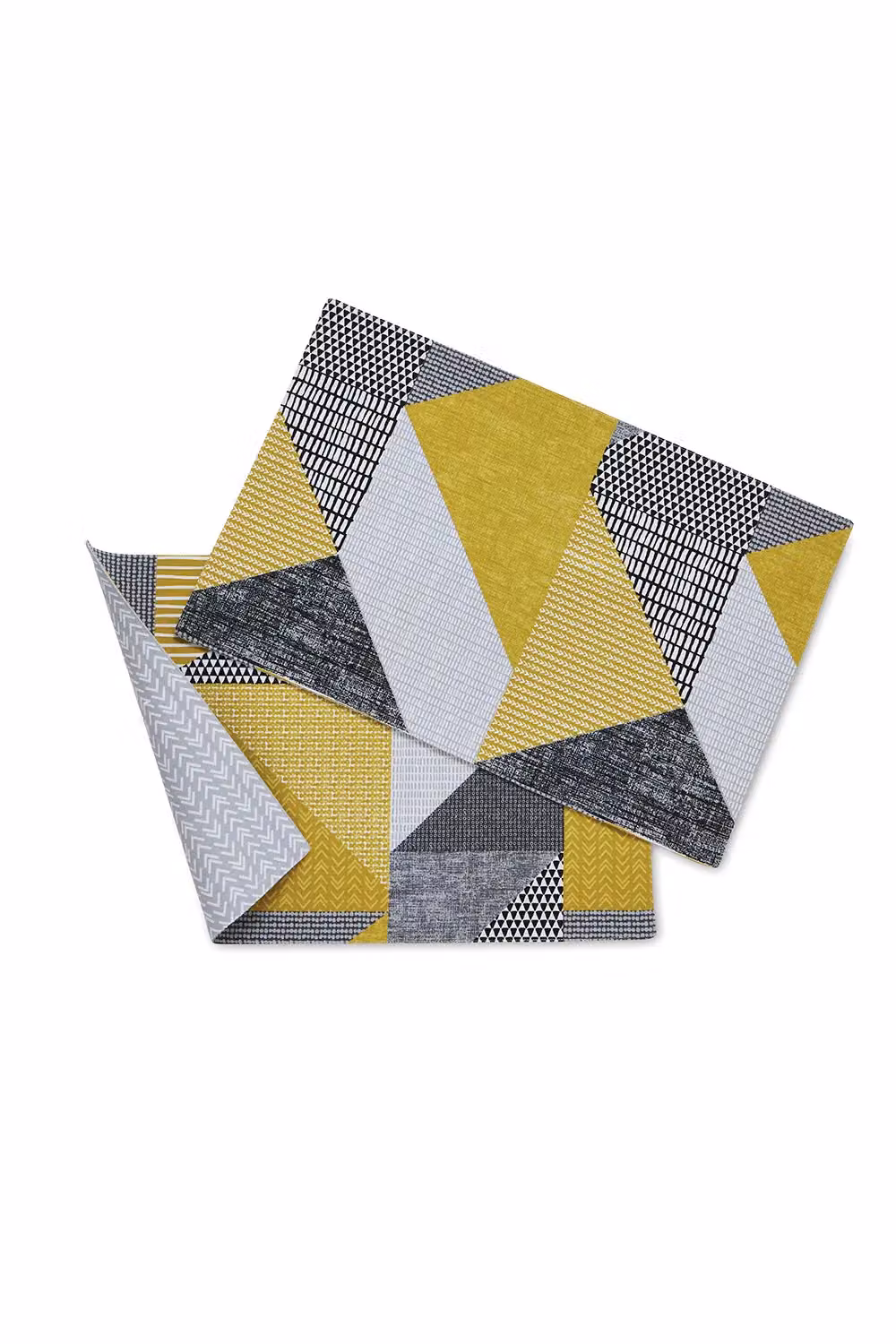 Catherine Lansfield Larsson Geo Wipe Clean Placemats, Two Pack, Yellow – 3