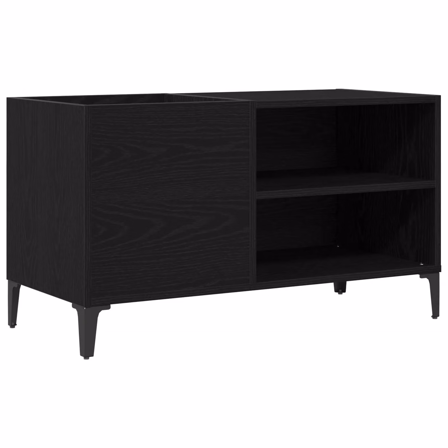 Berkfield Home Black Oak Record Cabinet W/D/H: 84.5 x 38 x 48 cm – 2