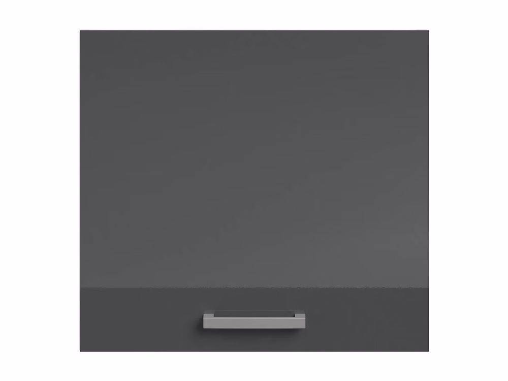 Vente-unique Glossy Grey Kitchen Unit Set Including 1 Base Cabinet and 1 Wall Cabinet with 2 Hinged Doors – 2