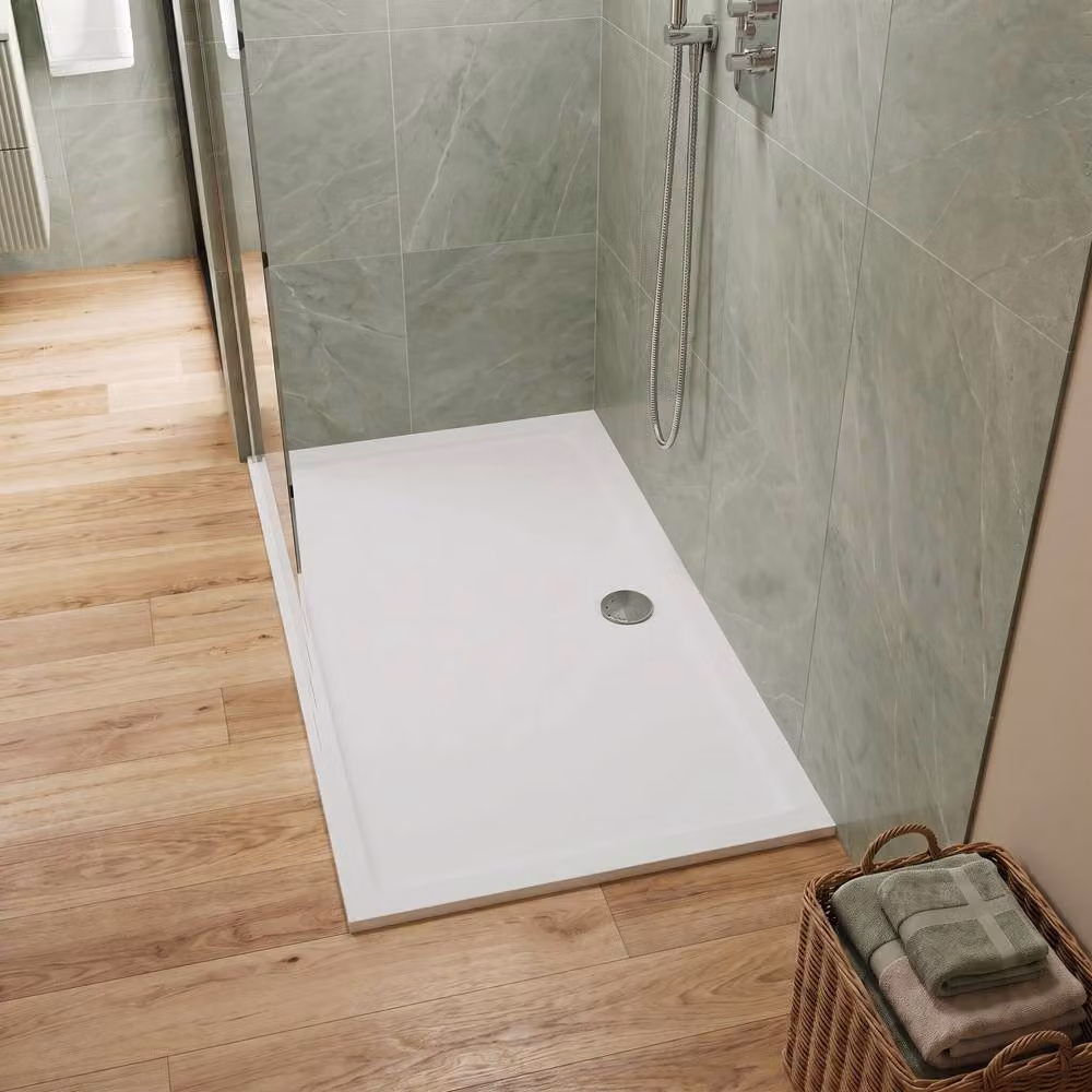 Balterley Slip Resistant Rectangular White Stone Resin Shower Tray, W: 170 cm, D: 76 cm – 2
