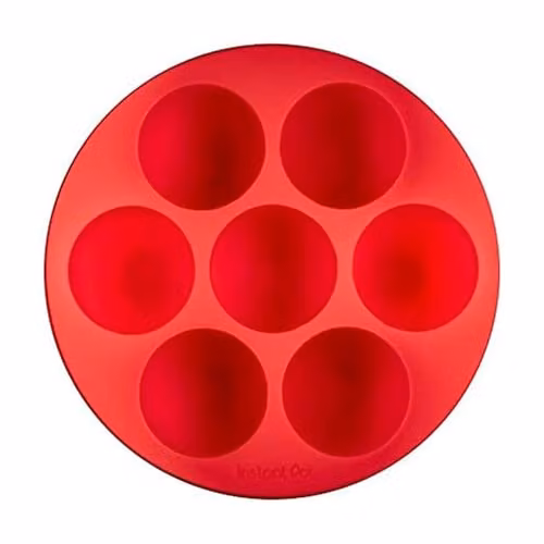 Instant Pot Red Silicone Egg Bites Muffin Tray with Lid