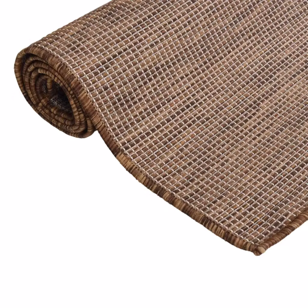Berkfield Home Brown Flatweave Outdoor Rug, W/D/H: 80 x 250 cm – 3