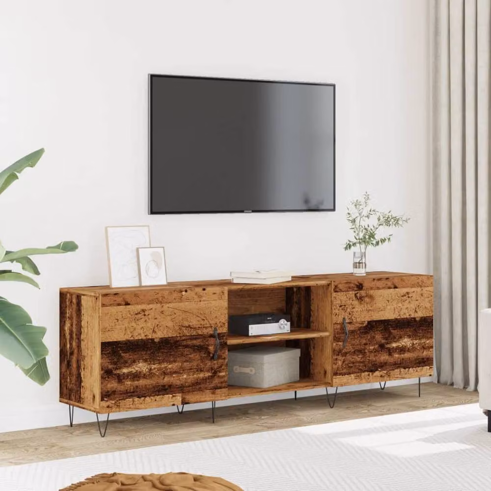 Berkfield Home Old Wood TV Cabinet in Brown, W/D/H: 150 x 30 x 50 cm – 2