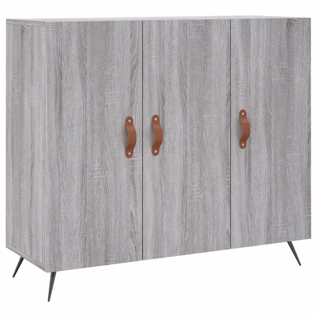 Berkfield Home Sonoma Grey Modern Sideboard in Engineered Wood, W/D/H: 90 x 34 x 80 cm – 2