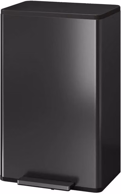 EONLION 45L Stainless Steel Pedal Kitchen Bin with Soft-Close Lid and Removable Inner Bucket in Black