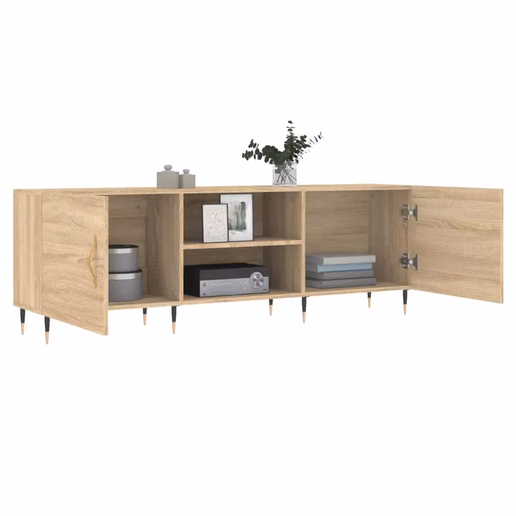 Berkfield Home TV Cabinet in Sonoma Oak Brown, W/D/H: 150 x 30 x 50 cm – 2