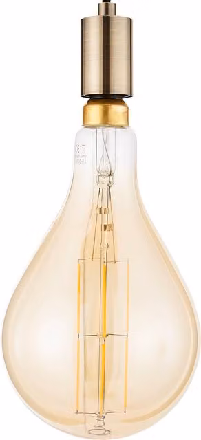 Litecraft Anton Adjustable Ceiling Pendant Light in Antique Black with Transparent Glass and Included Bulb