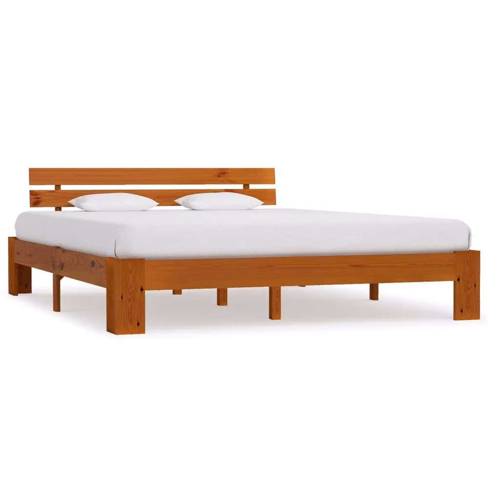 Berkfield Home Modern Super King Bed Frame in Honey Brown Solid Pine Wood, W/D/H: 180 x 200 x 66 cm – 2