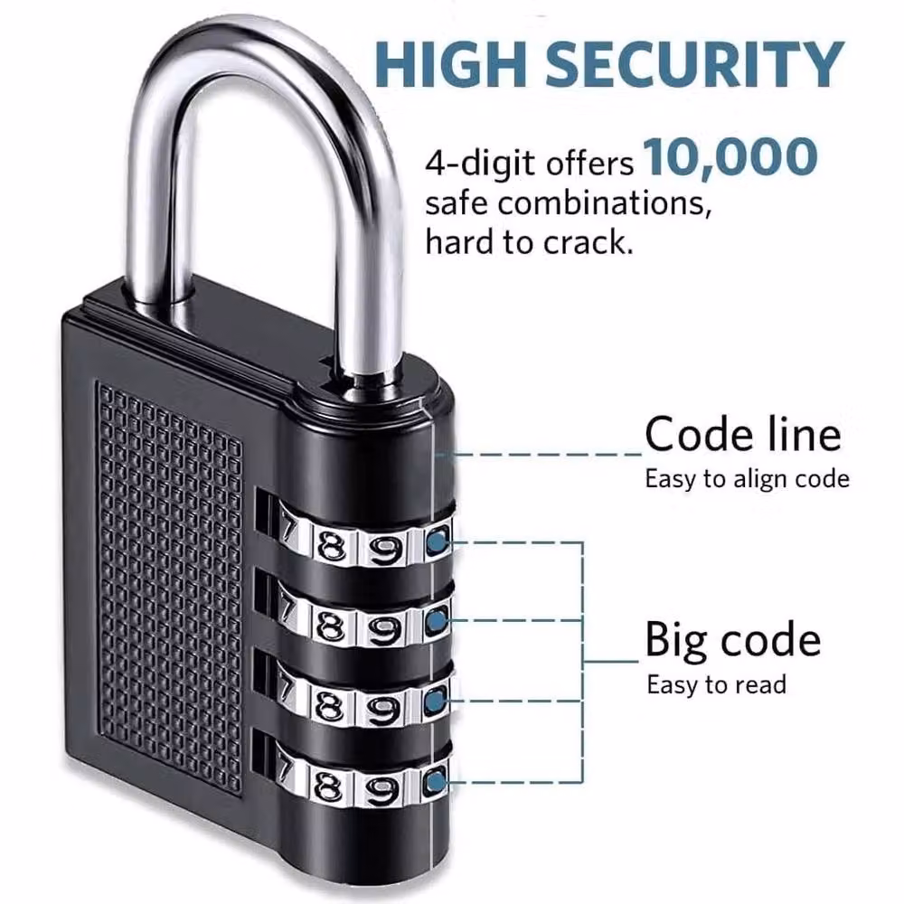 SPETLEK Black Combination Padlock – 4