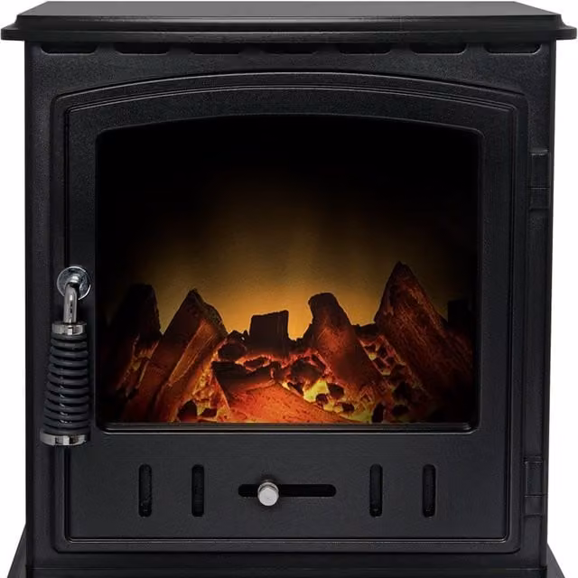 Adam Aviemore Electric Stove in Textured Black