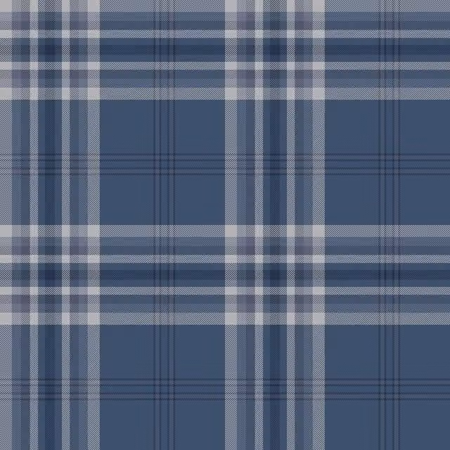 Muriva Catherine Lansfield Kelso Checked Wallpaper in Navy Blue