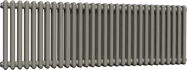 Lux Heat Horizontal 3 Column Steel Radiator in Green, W: 137 cm, H: 50 cm