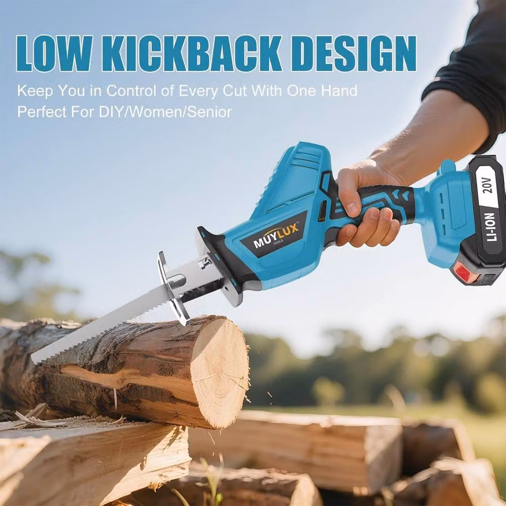 Havendro 21V Cordless Reciprocating Saw Blue Rechargeable Electric Wood and Metal Cutter – 5