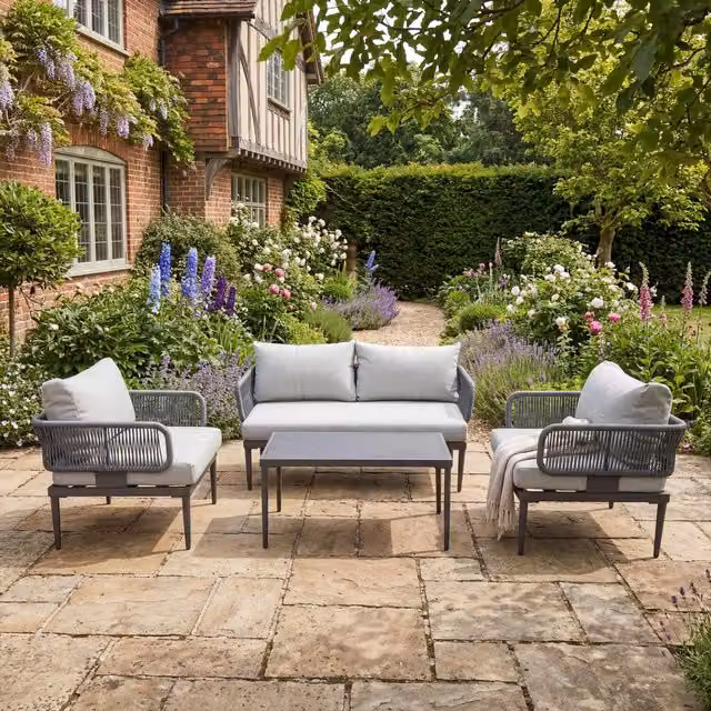 Artemis Home Soveria Outdoor Conversation Set in Grey