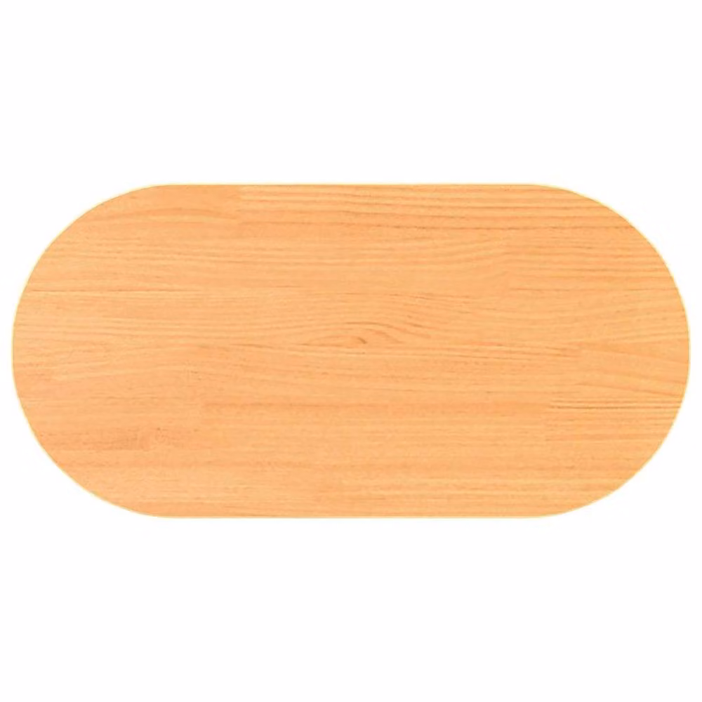 Berkfield Home Oval Coffee Table in Waxed Brown Solid Pine Wood, W/D/H: 80 x 39.5 x 35 cm – 4