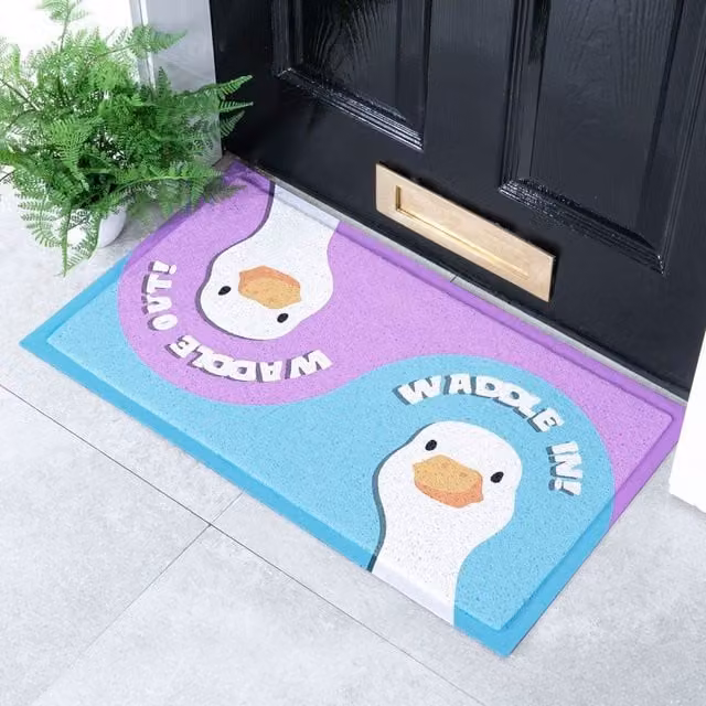 Artsy Mats Waddle In Waddle Out Indoor and Outdoor Doormat, Multicolour, W: 70 cm, D: 40 cm – 1