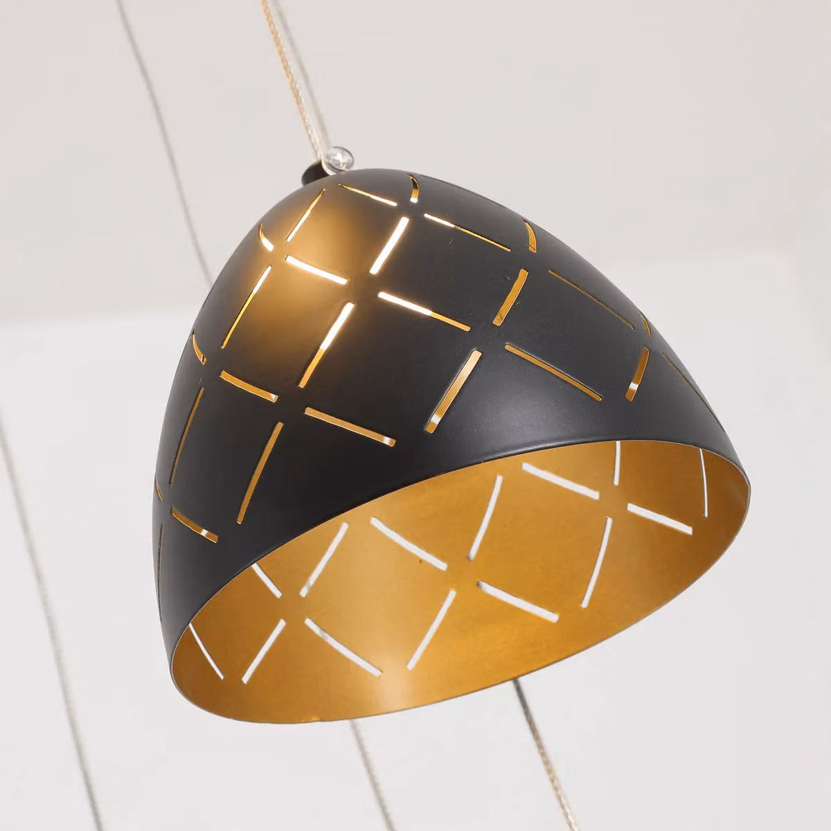 Garwarm 10 Light LED Dimmable Modern Pendant Staircase Chandelier in Black and Gold/Brass – 2