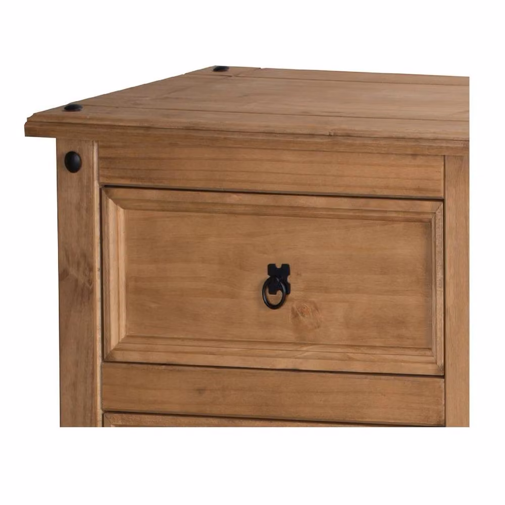 FORGEVIO Rustic Pine 6 Drawer Chest of Drawers in Brown – 2