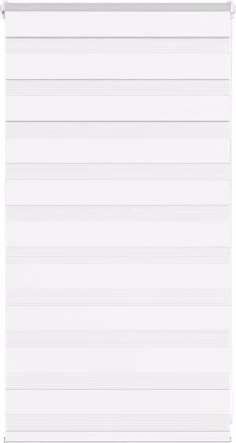 Berkfield Home White Zebra Blind with Polyester Fabric, W: 80 cm, H: 100 cm