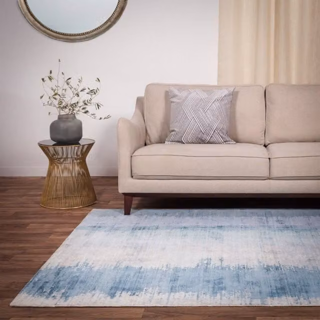 The Rug Shop UK Aqua Modern Abstract Hand Tufted Area Rug in Blue and Turquoise, W: 200 cm, D: 290 cm – 1