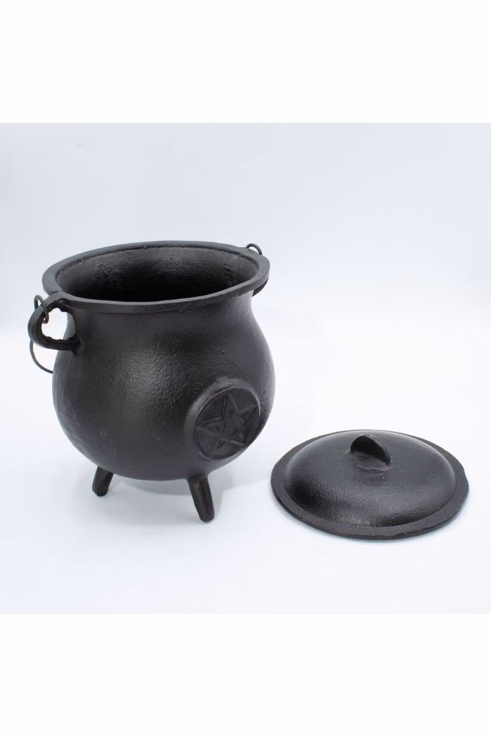 KDMD Extra Large Cast Iron Pentagram Cauldron Incense Burner in Black, W/D/H: 23 x 18 x 18 cm – 3
