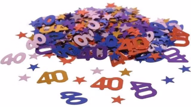 KDMD Mini Stars 40 Confetti, Multicolor Star Shaped Party Decorations, 12 Pack