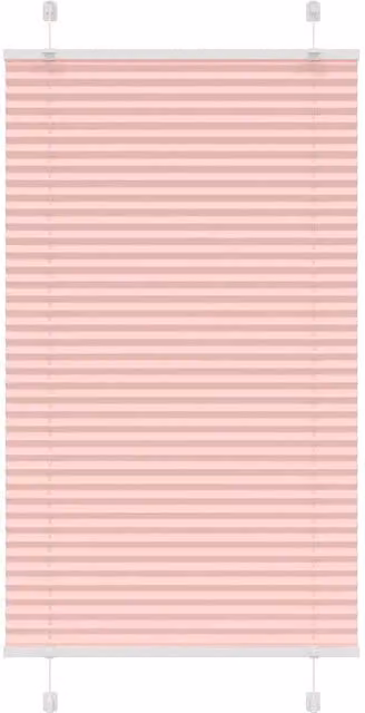 Berkfield Home Single Pleat Fabric Blind in Pink, W: 80 cm, H: 150 cm