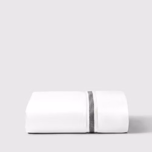 Bedable 100% Cotton Mako Sateen Deep Fitted Sheet, 460 Thread Count, White, W/D/H: 90 x 200 x 36 cm