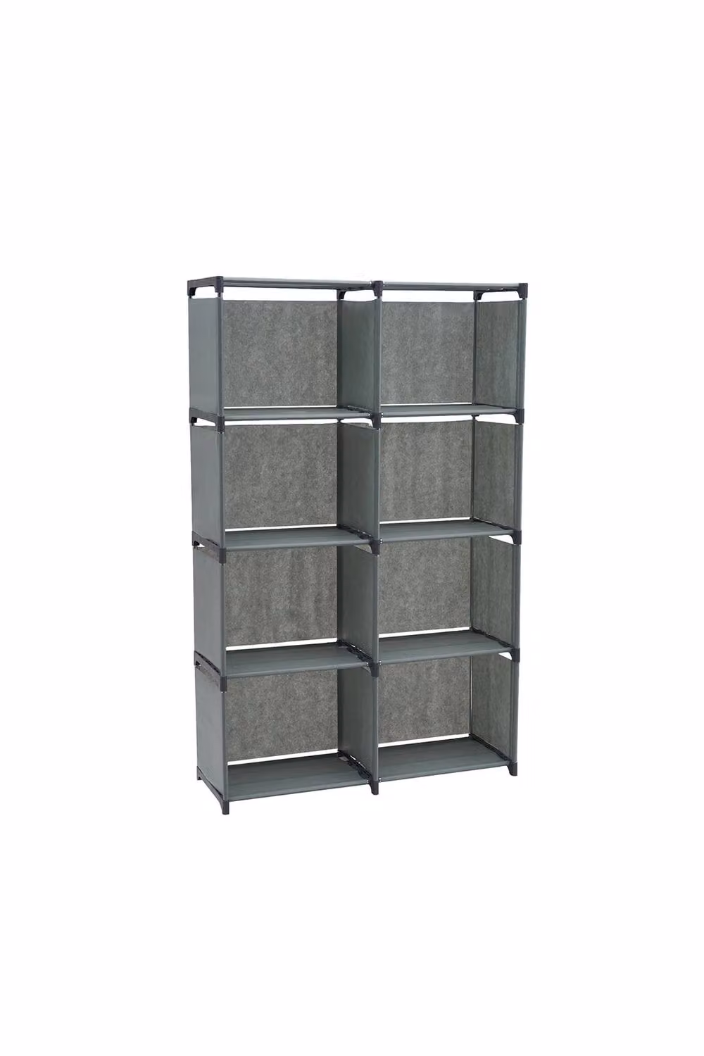 ExtraStar Modern Freestanding Multi Level Storage Shelf with Back Panel, Grey, W/D/H: 80.0 x 125.0 cm – 3