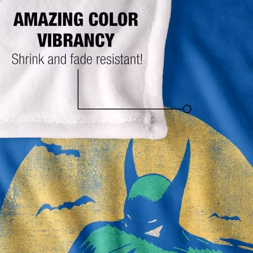 Warner Bros. Batman Pale Moonlight Super Soft Fleece Throw Blanket, Multicolour – 3