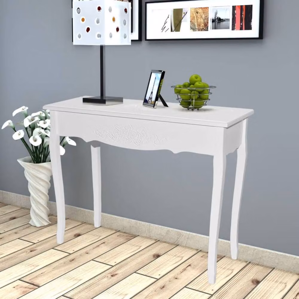 Berkfield Home White Dressing Console Table, W/D/H: 78 x 35 x 35 cm – 2