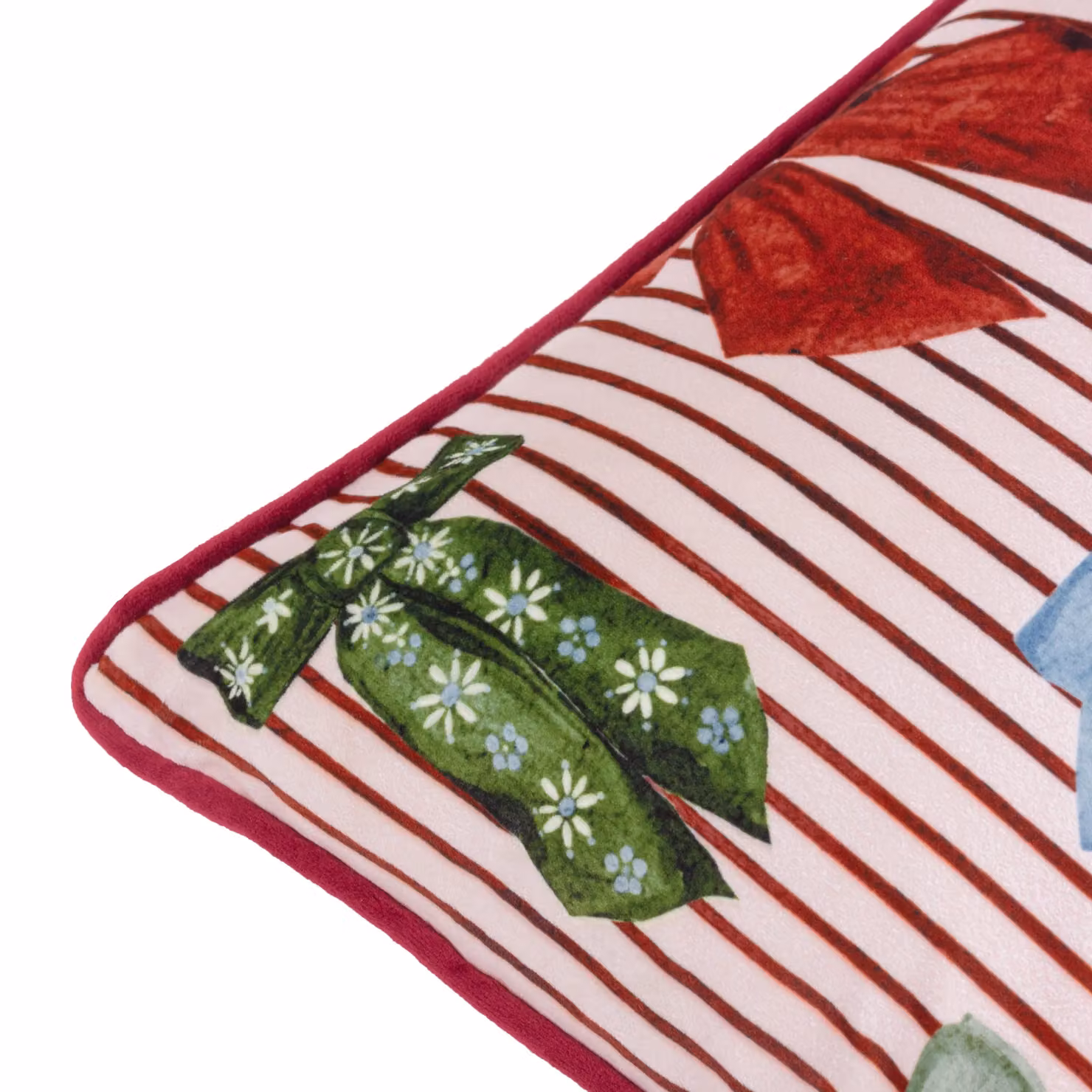 Furn Noortje Bows Piped Cushion, Multicolour, W/D/H: 45 x 45 x 45 cm – 4