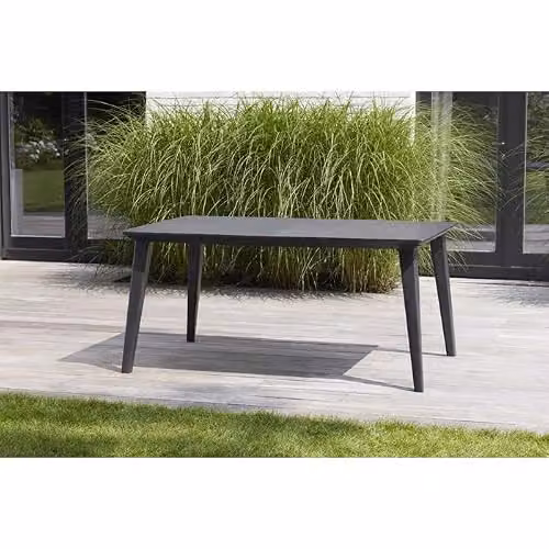 Keter Lima Modern Outdoor Dining Table in Matt Grey, W/D/H: 157 x 98 x 74 cm – 4