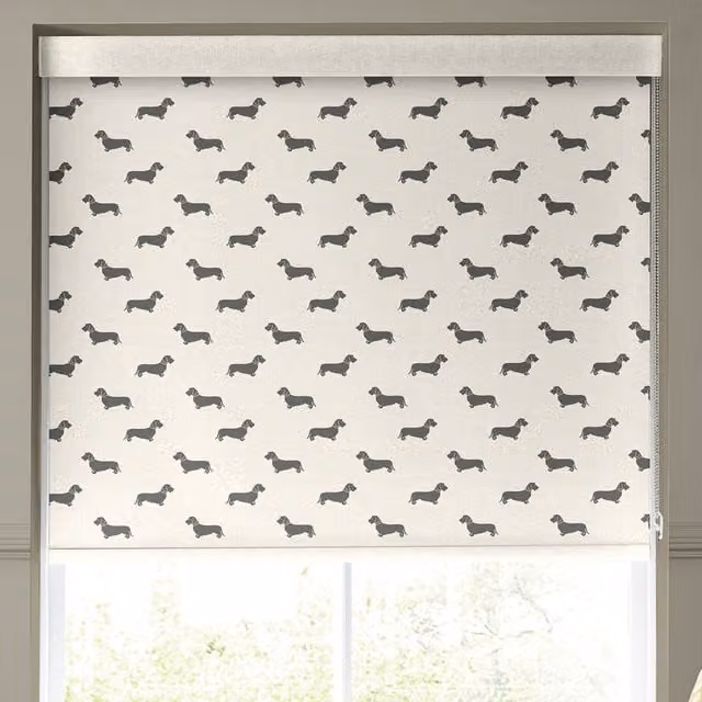 Emily Bond Basil Made to Measure Blackout Roller Blind in Pebble