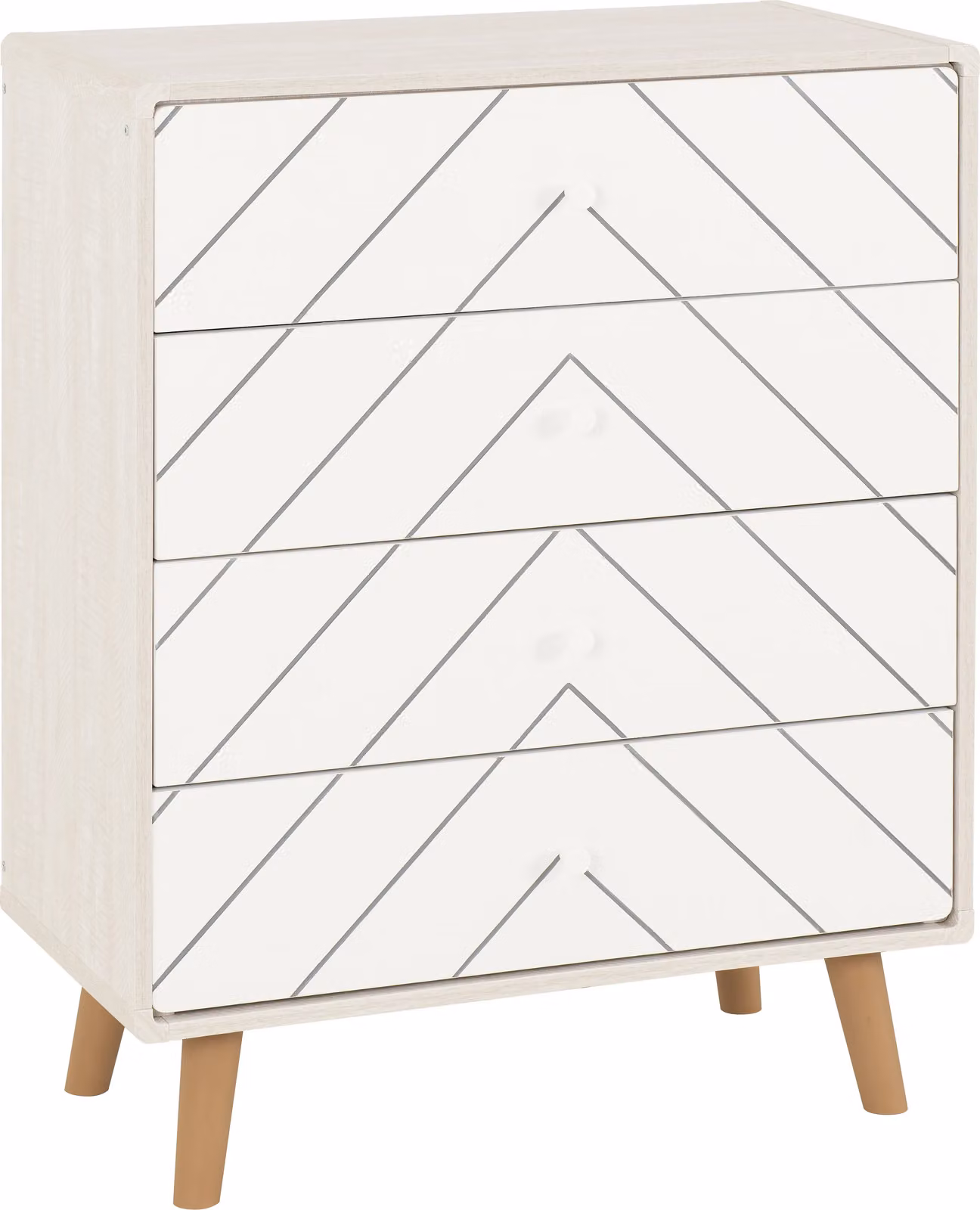 Seconique Dixie 4 Drawer Chest in White or Grey – 2