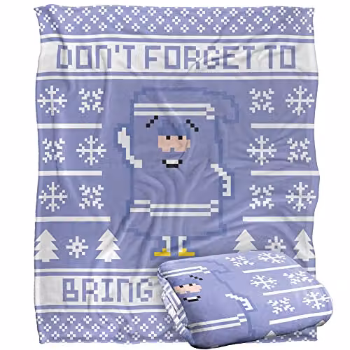 LOGOVISION South Park Towelie Christmas Sweater Super Soft Microfibre Fleece Throw Blanket, W: 152 cm, D: 127 cm, Multicolour – 1