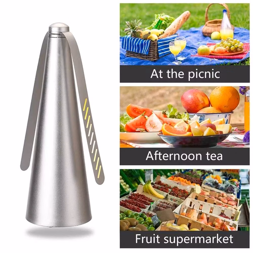 FLAVORA Silver 2 Piece Fly Repellent Table Fan in Metallic Silver – 2