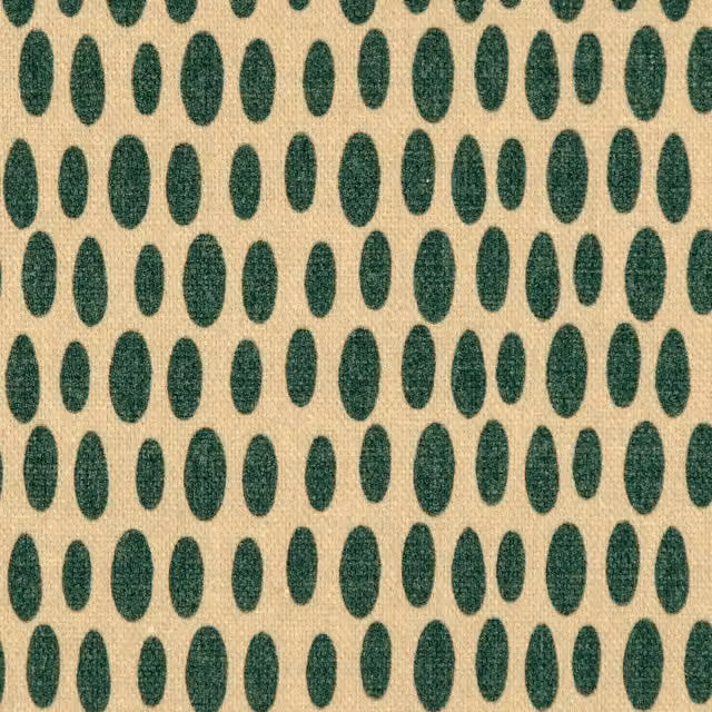 Ante Decor Mercury Dotted Cotton Fabric in Juniper Green
