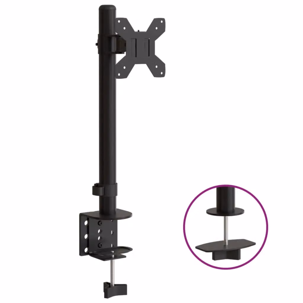 Berkfield Home Monitor Mount in Black Steel with VESA 75/100 mm – 2
